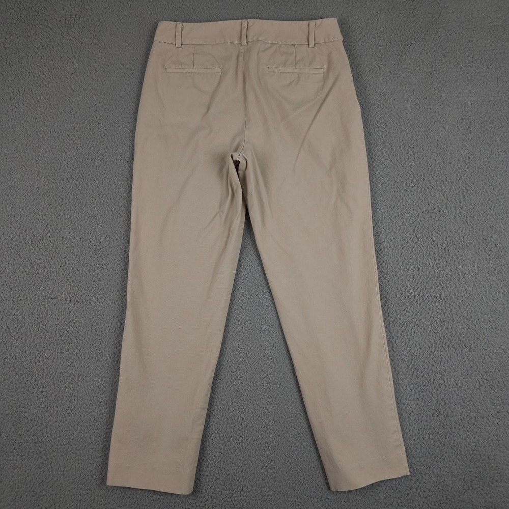 Talbots Pants Womens 6 Khaki Beige Heritage Ankle Stretch Side Zip Career Office - Picture 2 of 13